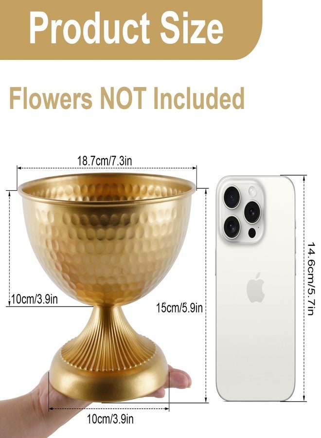 ASHELYULLA Gold Vases for Wedding Centerpieces, Set of 10 Metal Vase Small Table Centerpiece Flower Stands Wedding Arrangement for Weddings Reception Home Floral Decor Anniversary - Image 5